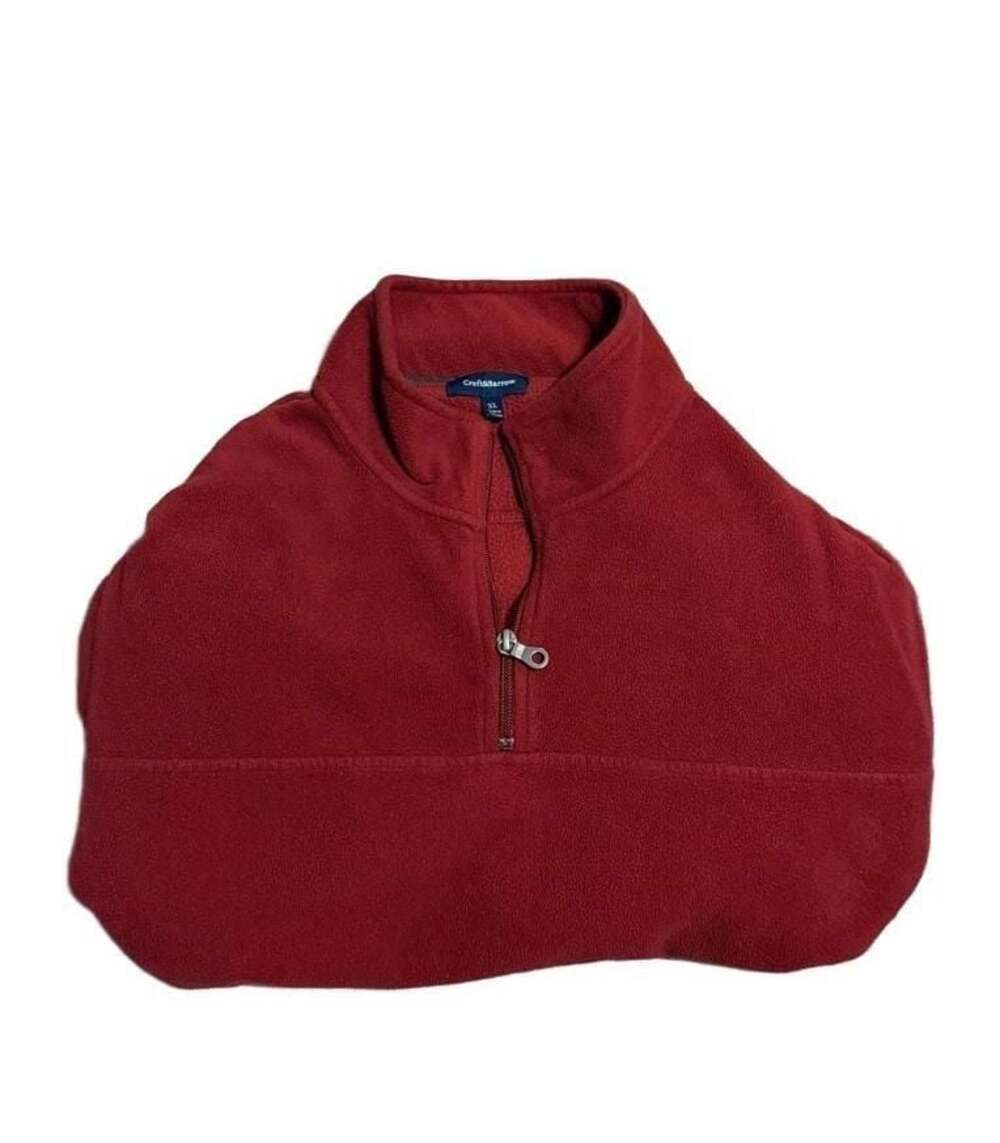 Croft & Barrow Men's Arctic Fleece Quarter-Zip Pullover - Red, XL